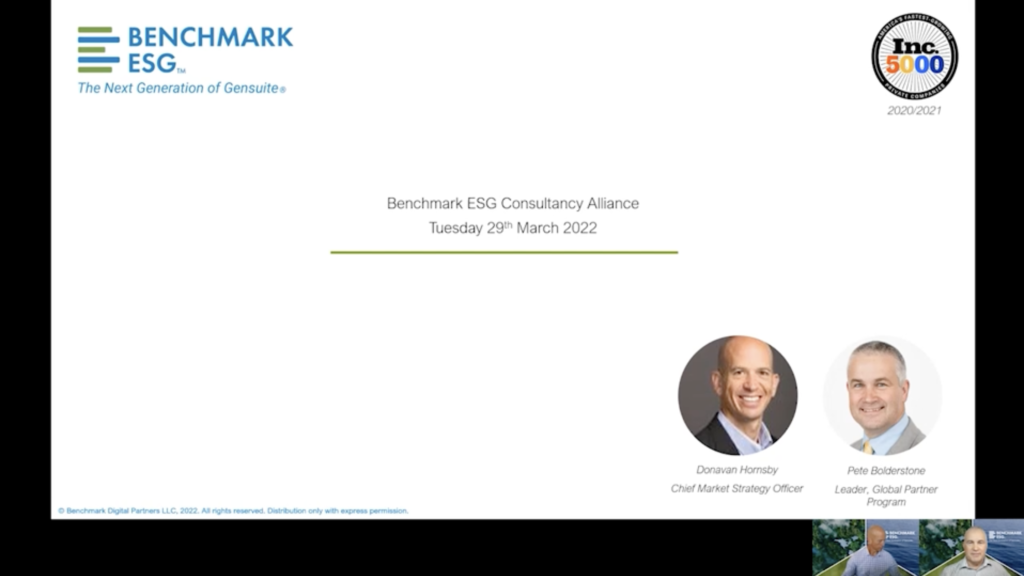 Benchmark ESG Consultancy Alliance