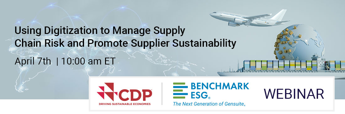 CDP Using Digitization to Manage Supply Chain Risk and Promote Supplier Sustainability Webinar
