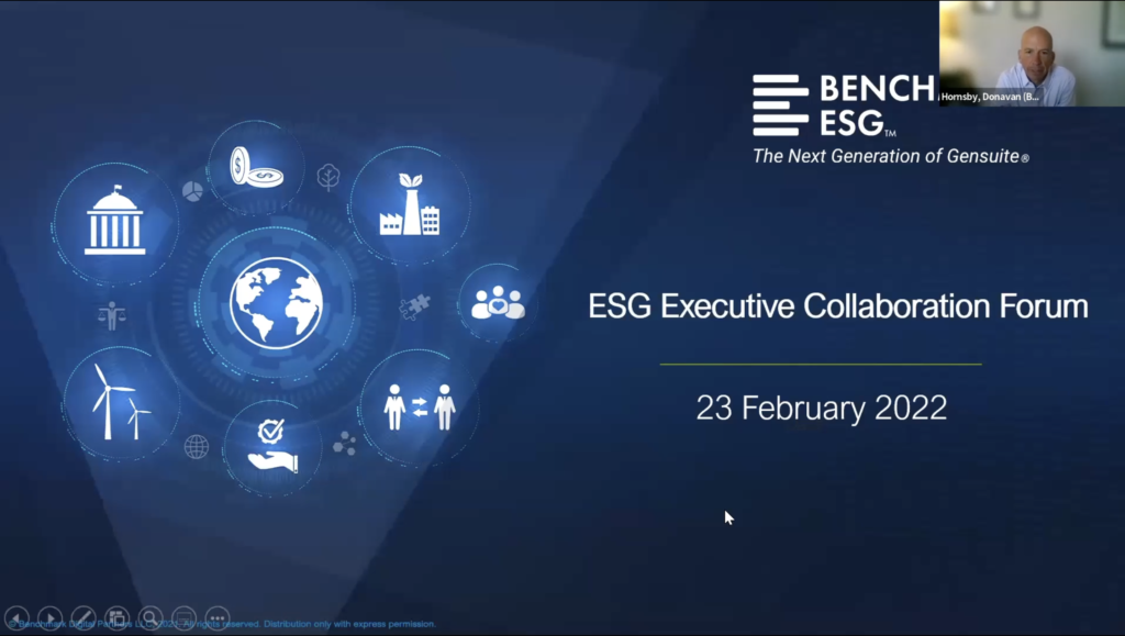 ESG Executive Collaboration Forum Session III webinar image