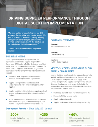 Driving Supplier Performance Through Digital Solution Implementation Case Study